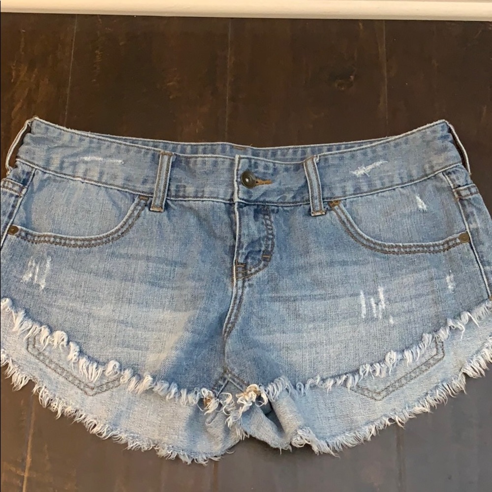 Billabong distressed denim shorts